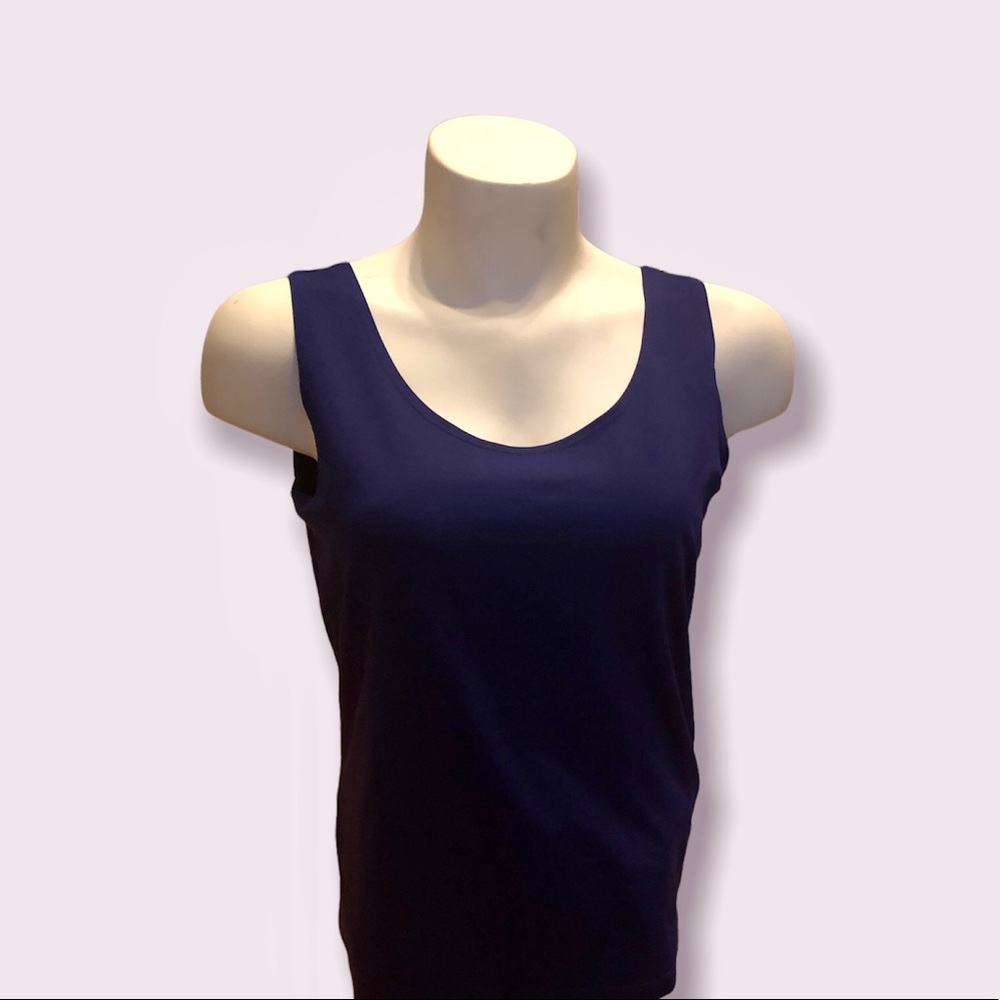 Chico’s navy tank. Size 1 (small).  Like new.